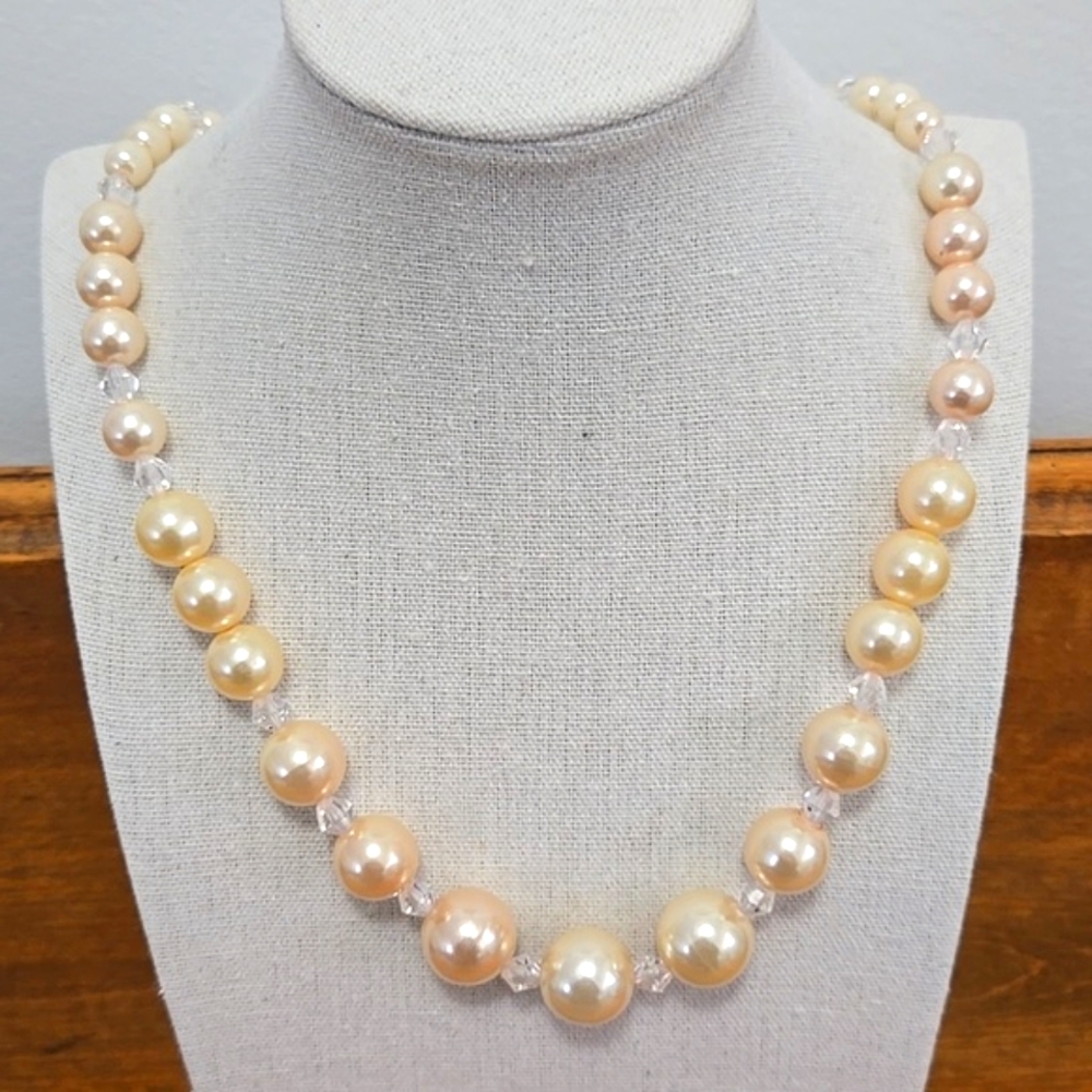 Vintage NWT Robert Rose Faux Pearl Necklace